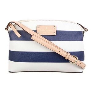 Kate Spade New York Wellesley Printed Hanna Crossbody - Blue and White Nautical